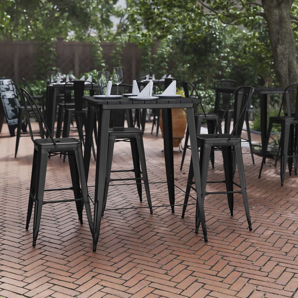 Contemporary 31.5″ Square Commercial Bar Height Dining Table for 4