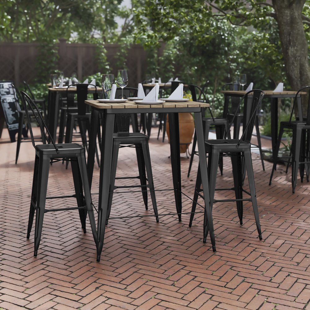 Contemporary 31.5″ Square Commercial Bar Height Dining Table for 4