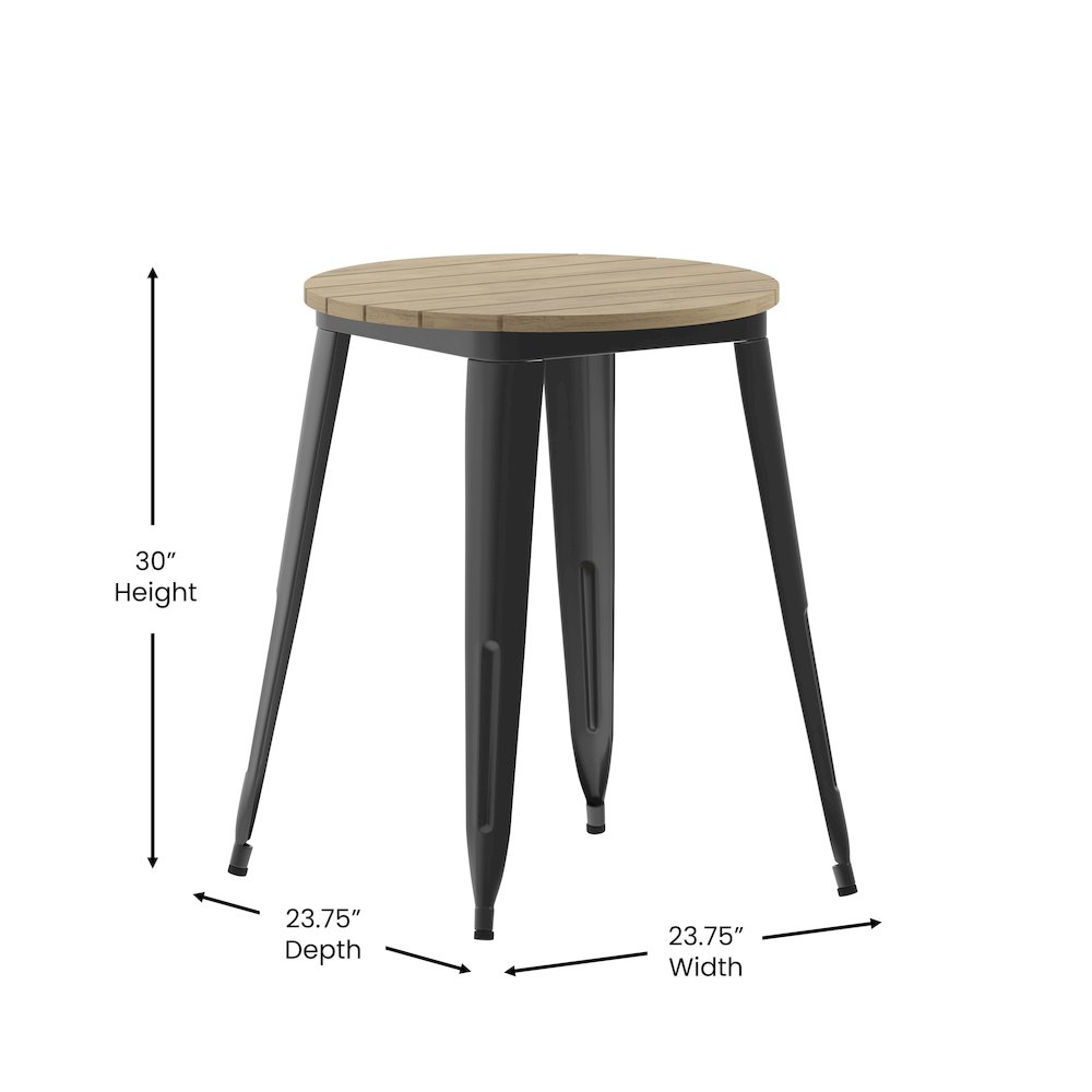 Contemporary 23.75″ Round Commercial Dining Table for 2