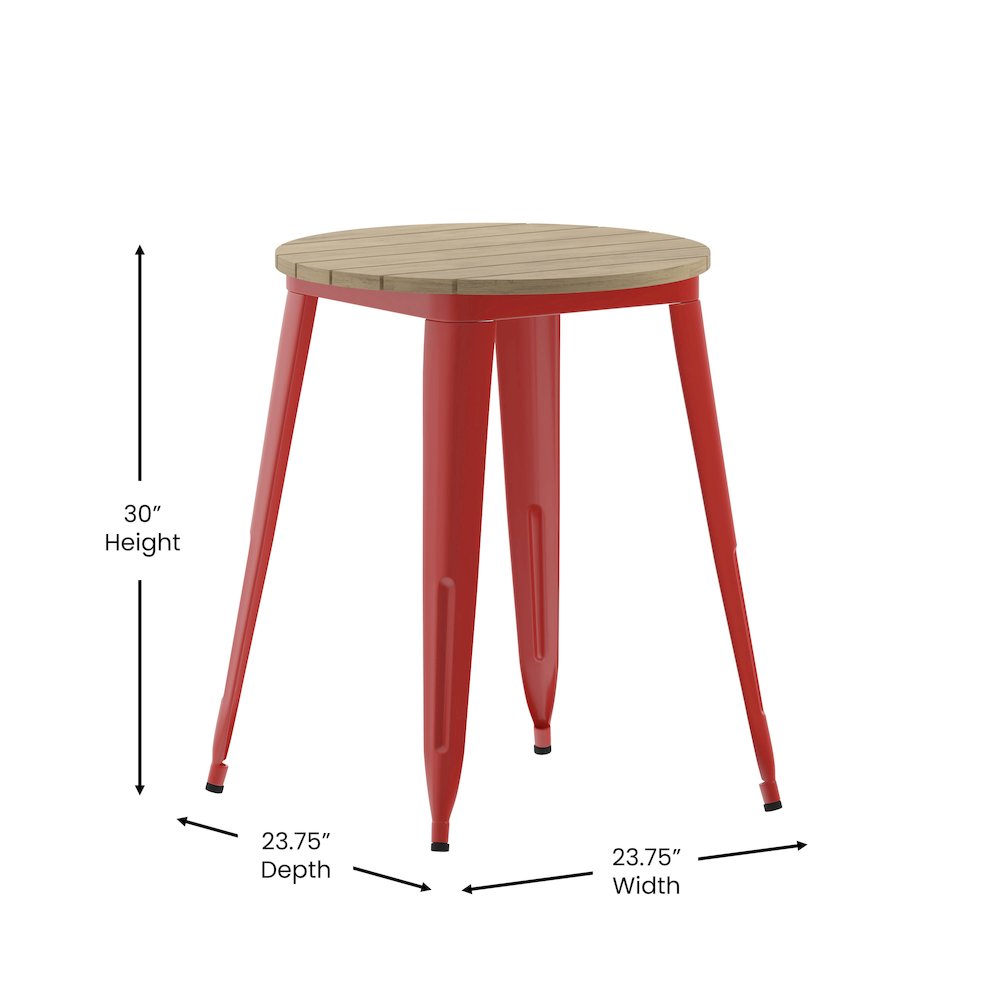 Contemporary 23.75″ Round Commercial Dining Table for 2