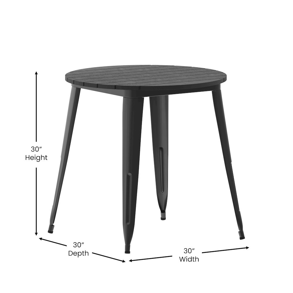 Contemporary 30″ Round Commercial Dining Table for 4