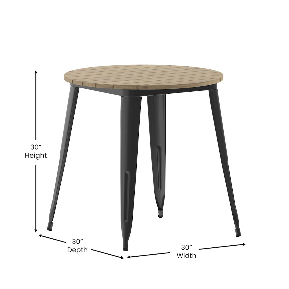 Contemporary 30″ Round Commercial Dining Table for 4