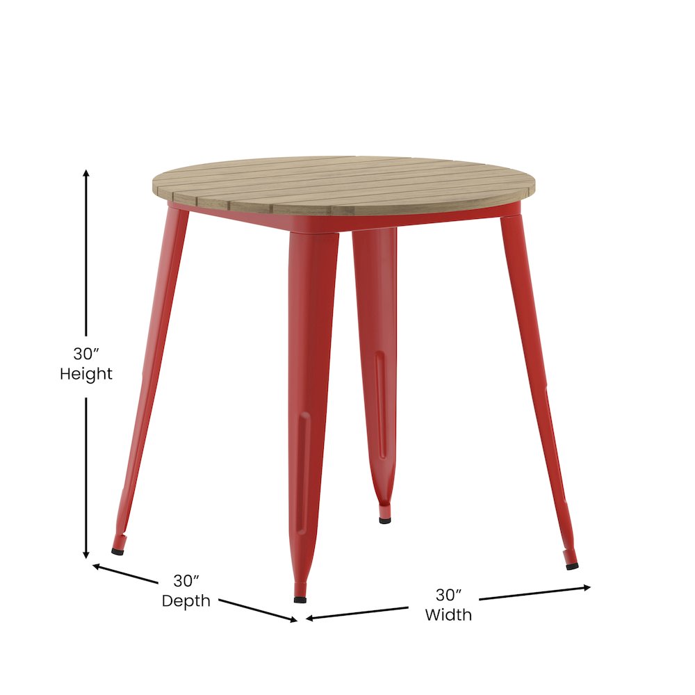 Contemporary 30″ Round Commercial Dining Table for 4