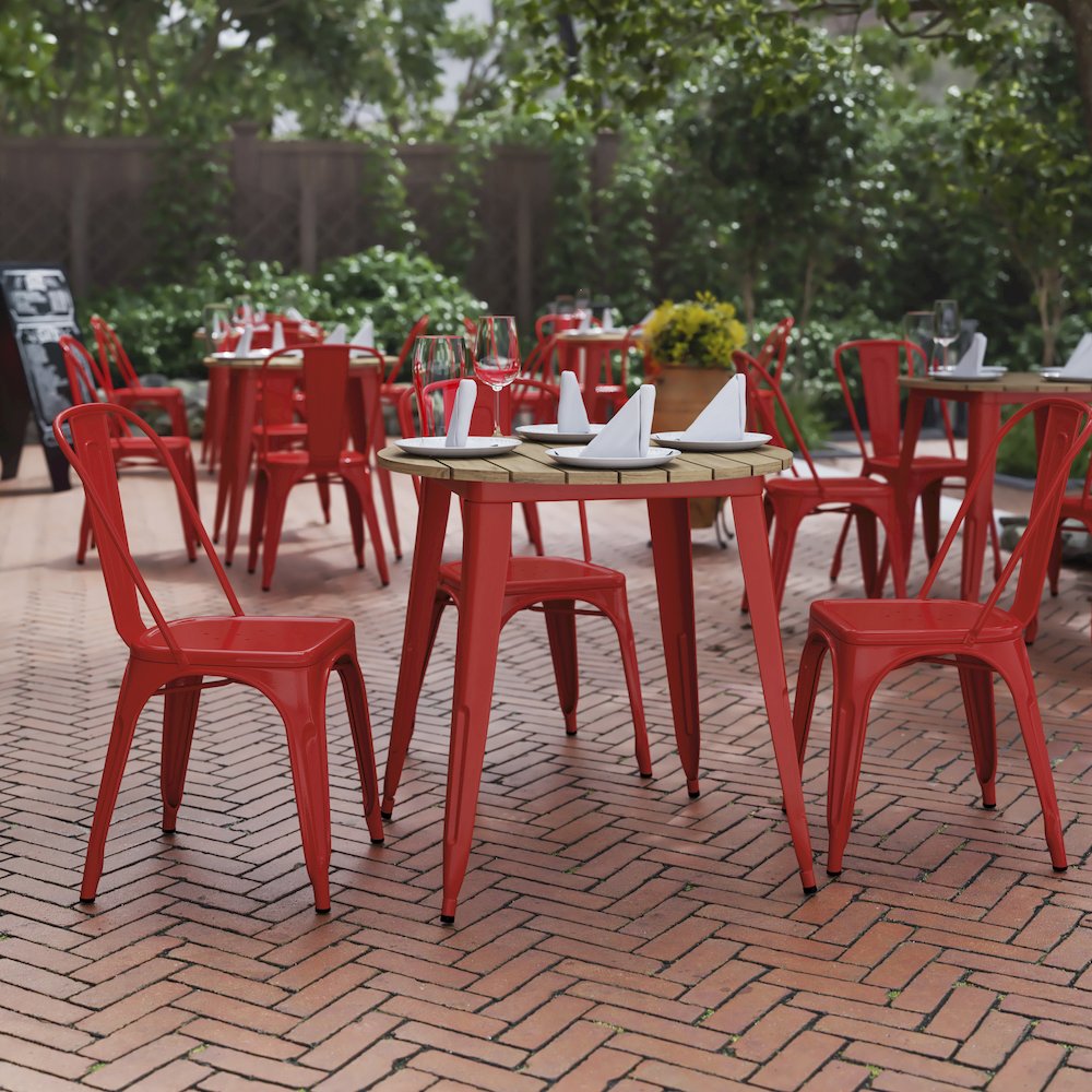 Contemporary 30″ Round Commercial Dining Table for 4