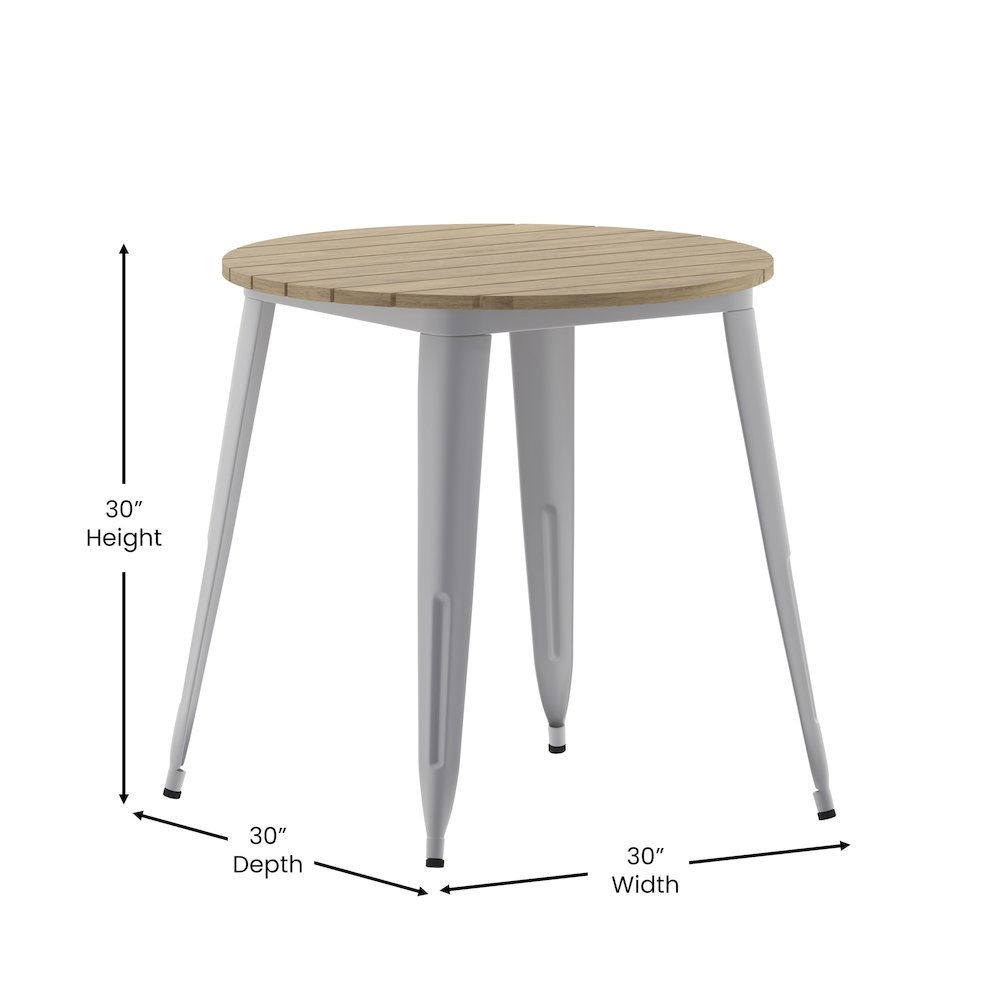 Contemporary 30″ Round Commercial Dining Table for 4