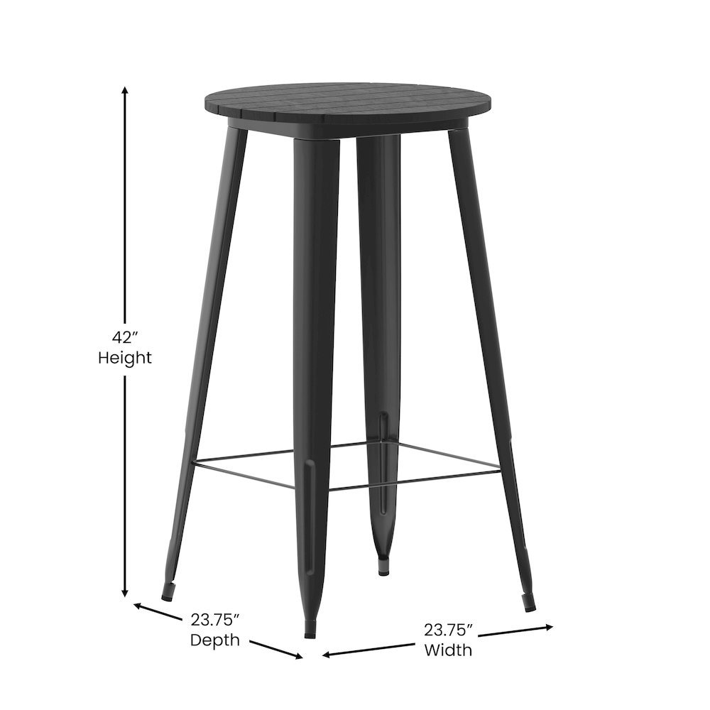 Contemporary 23.75″ Round Commercial Bar Height Dining Table for 2