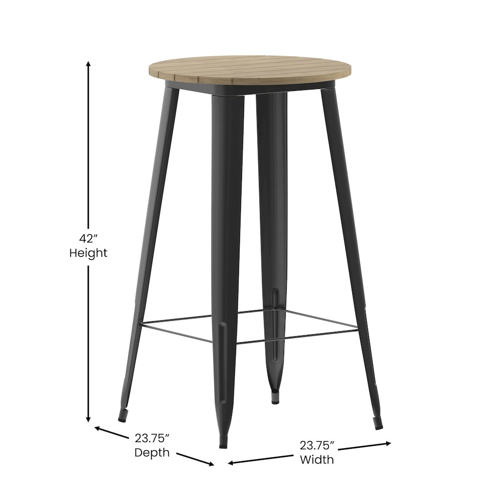 Contemporary 23.75″ Round Commercial Bar Height Dining Table for 2