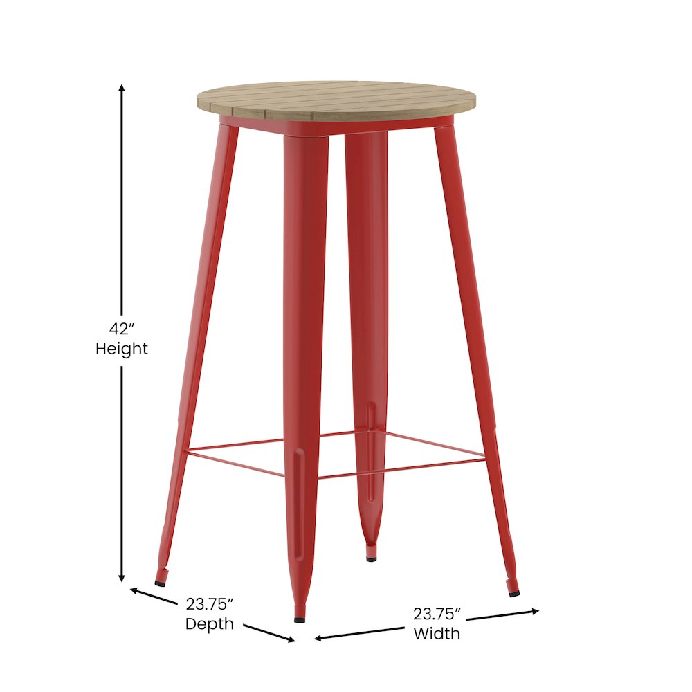 Contemporary 23.75″ Round Commercial Bar Height Dining Table for 2