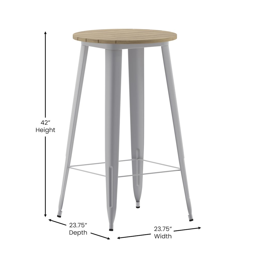 Contemporary 23.75″ Round Commercial Bar Height Dining Table for 2