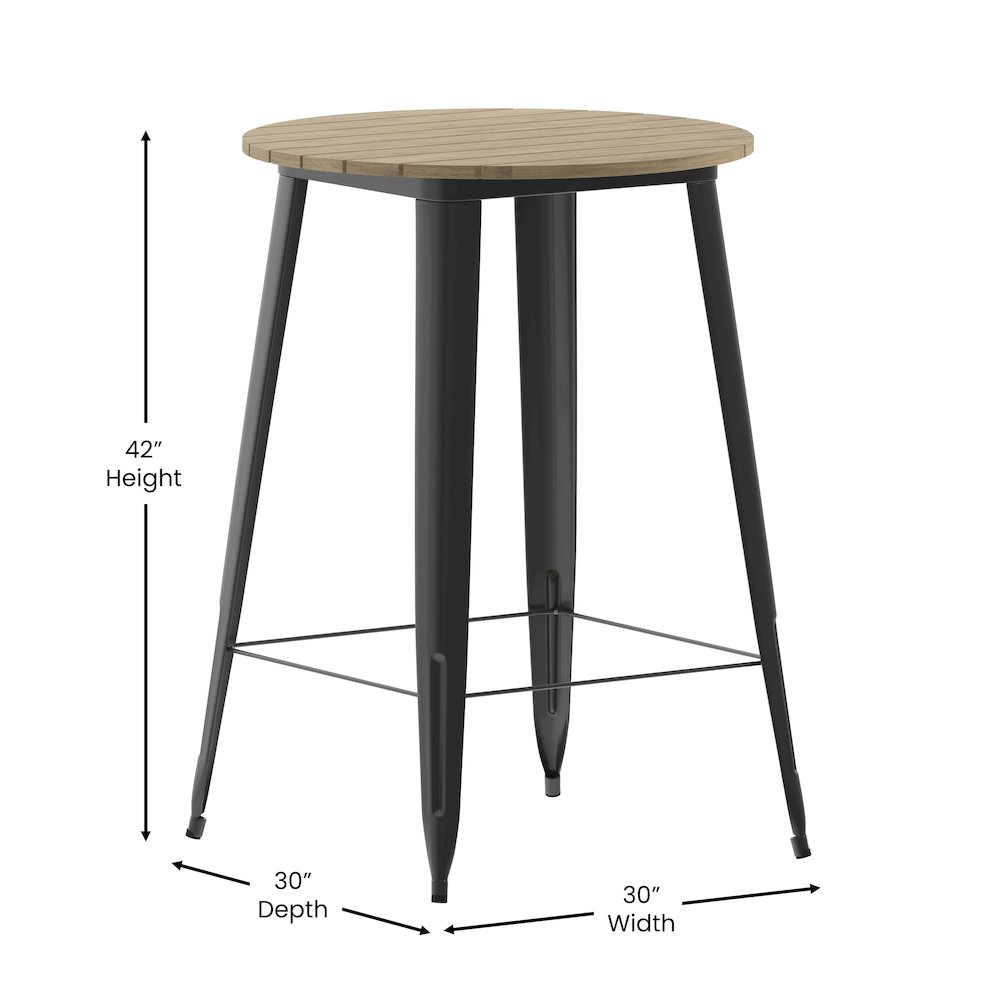 Contemporary 30″ Round Commercial Bar Height Dining Table for 4