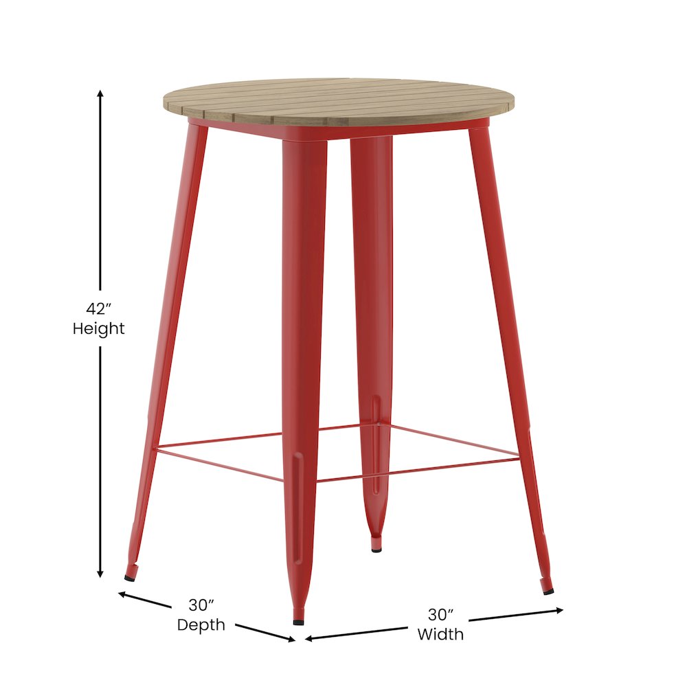 Contemporary 30″ Round Commercial Bar Height Dining Table for 4