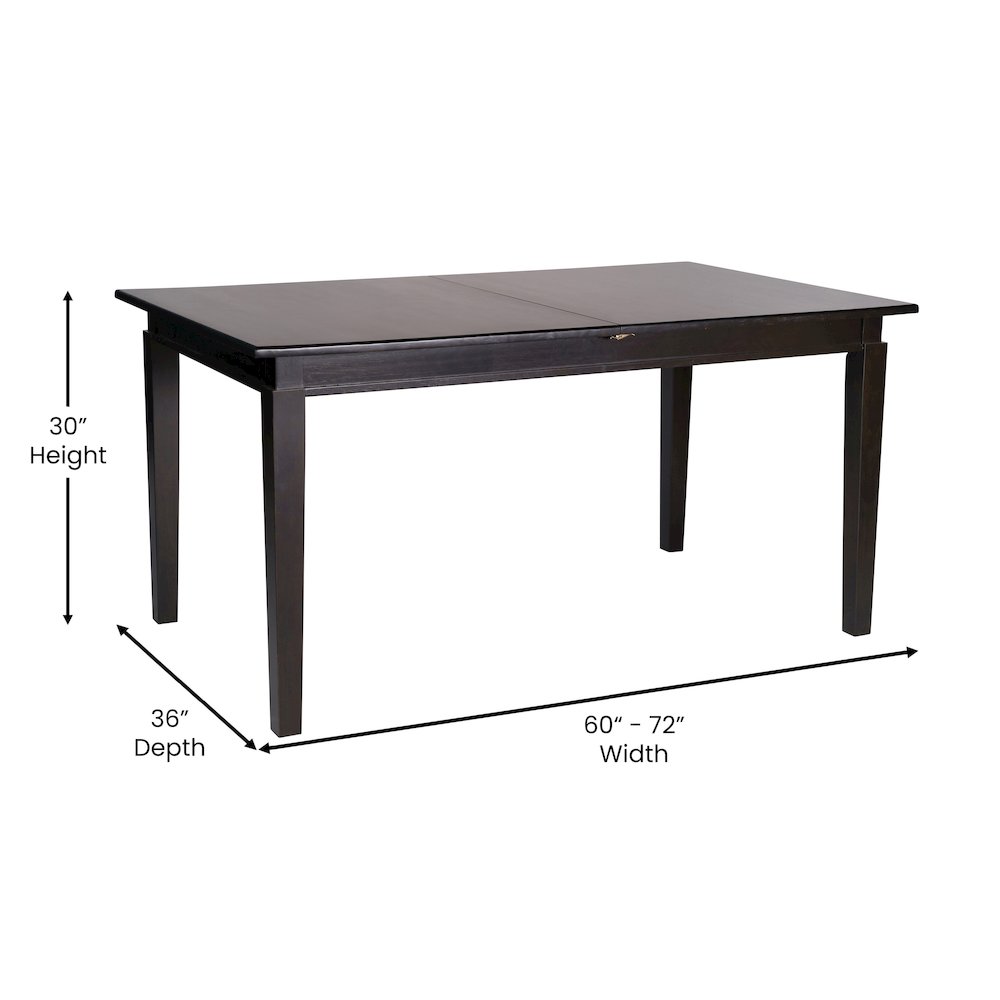 Commercial Grade 72 Inch Extendable Dining Table