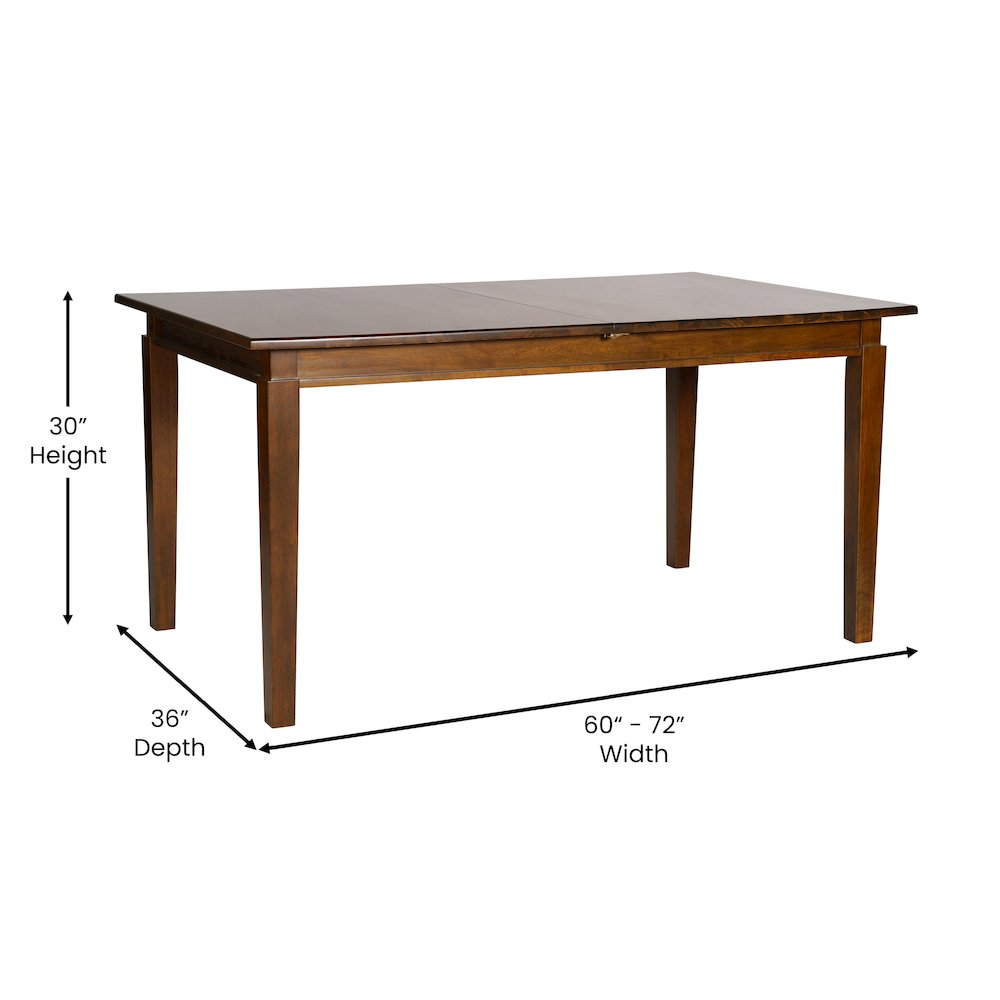 Commercial Grade 72 Inch Extendable Dining Table