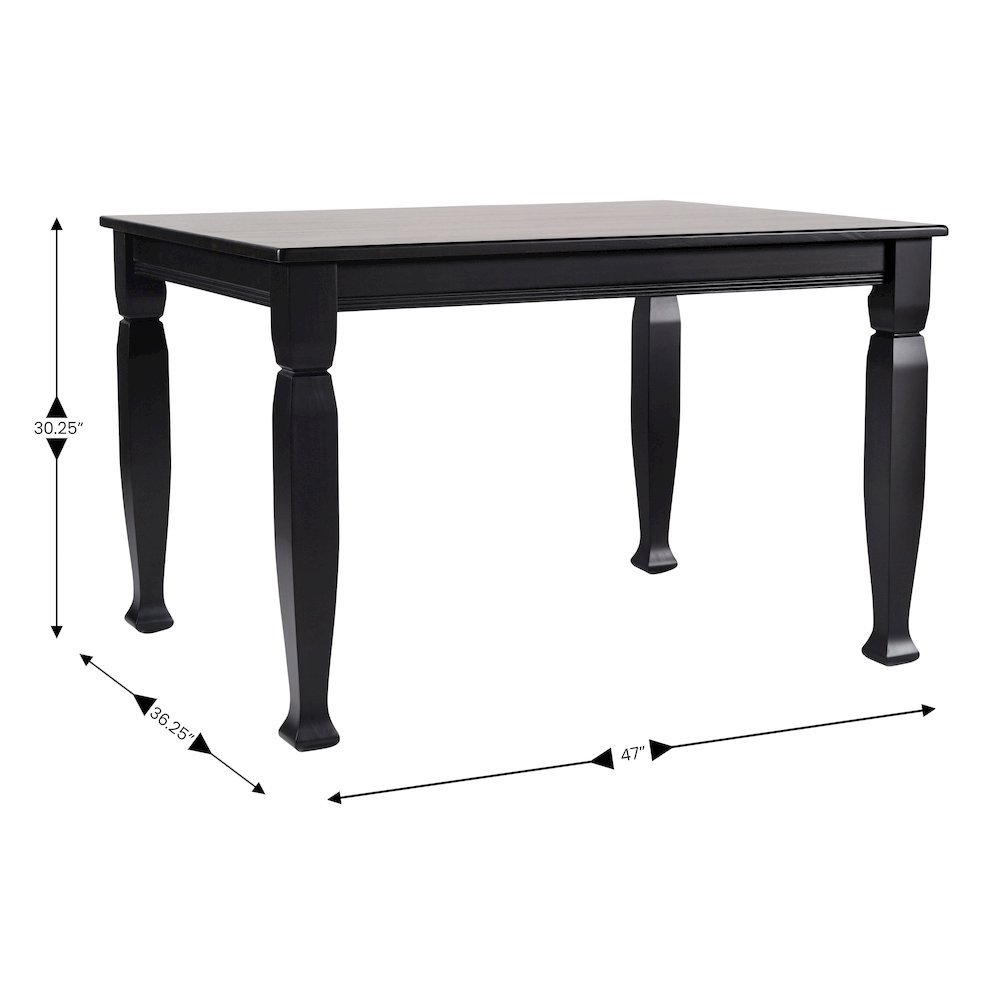 Traditional Style Commercial Grade 47 Inch Dining Table for 4