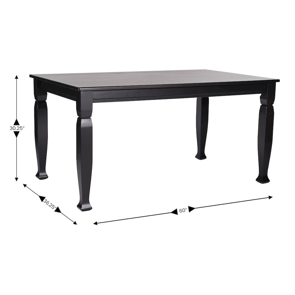 Traditional Style Commercial Grade 60 Inch Dining Table for 6