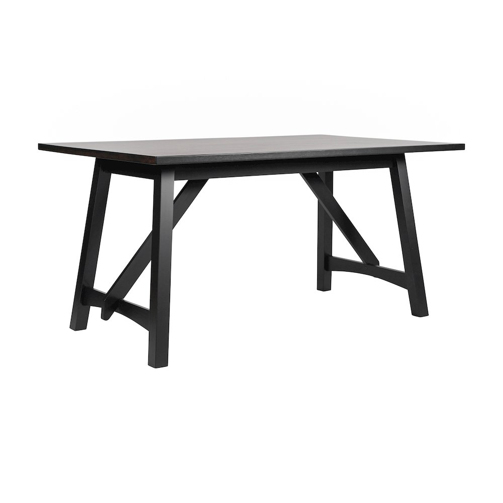 Traditional Style 60 Inch Dining Table for 6 with Trestle Base