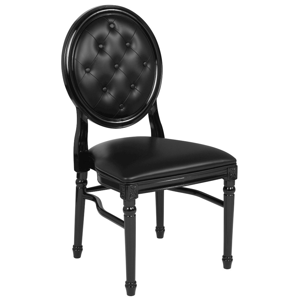 King Louis Chair with Tufted Back