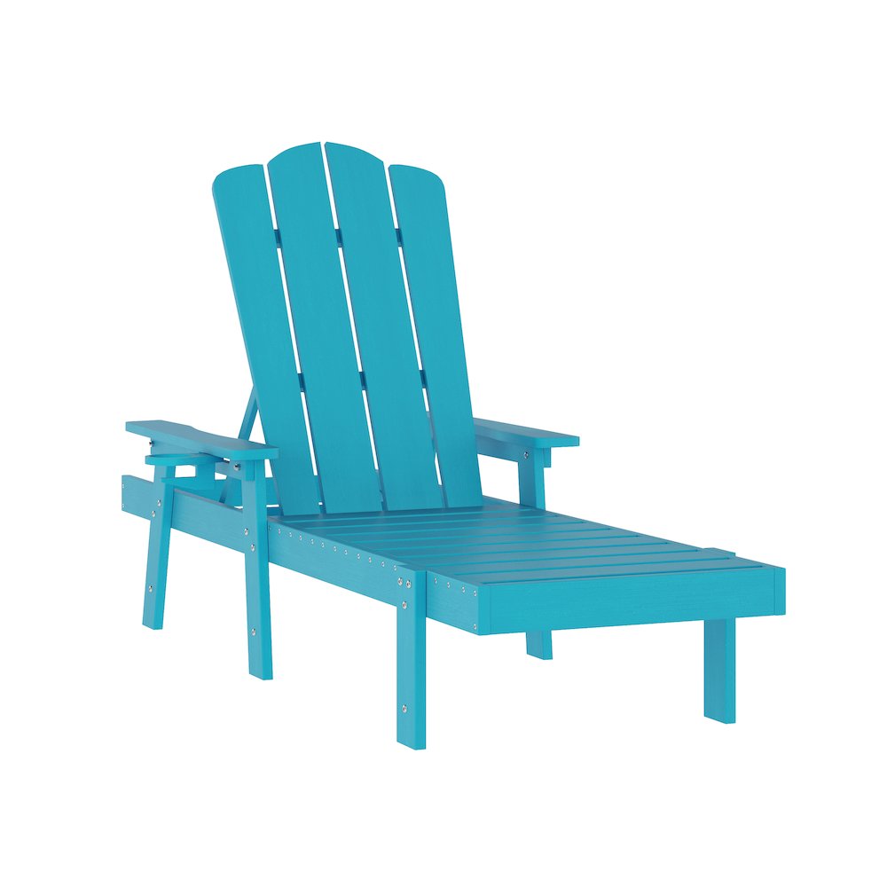 Commercial Adjustable Adirondack Lounger with Cupholder
