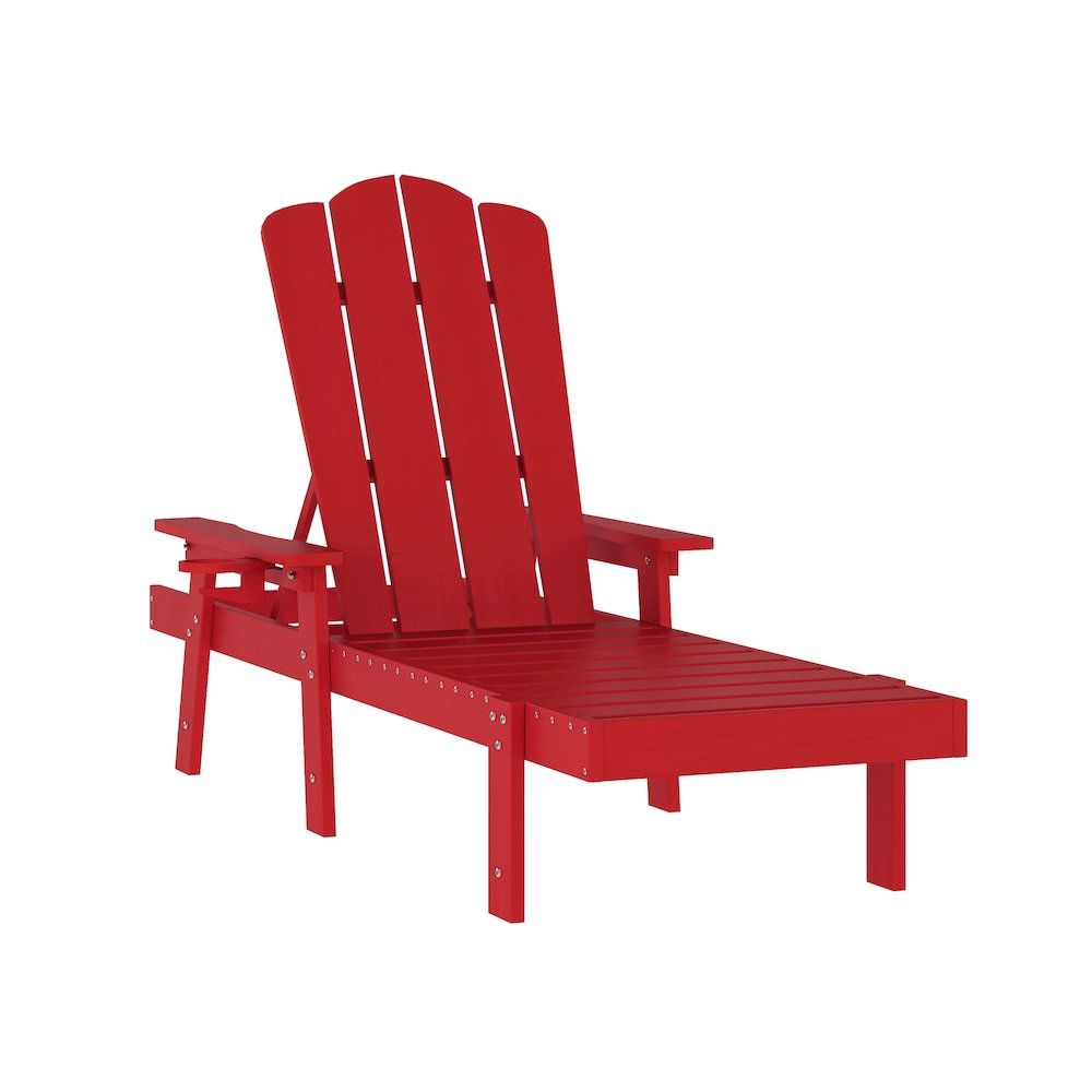 Adjustable Adirondack Lounger with Cup Holder