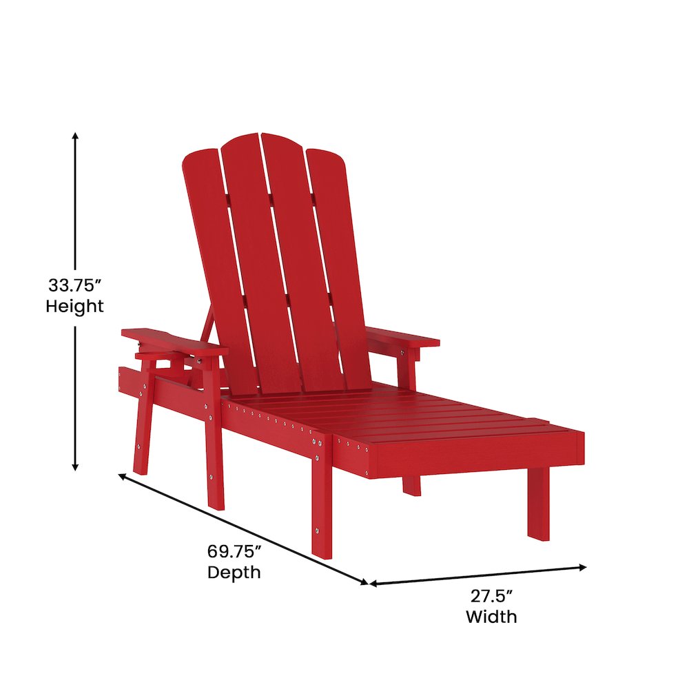 Adjustable Adirondack Lounger with Cup Holder