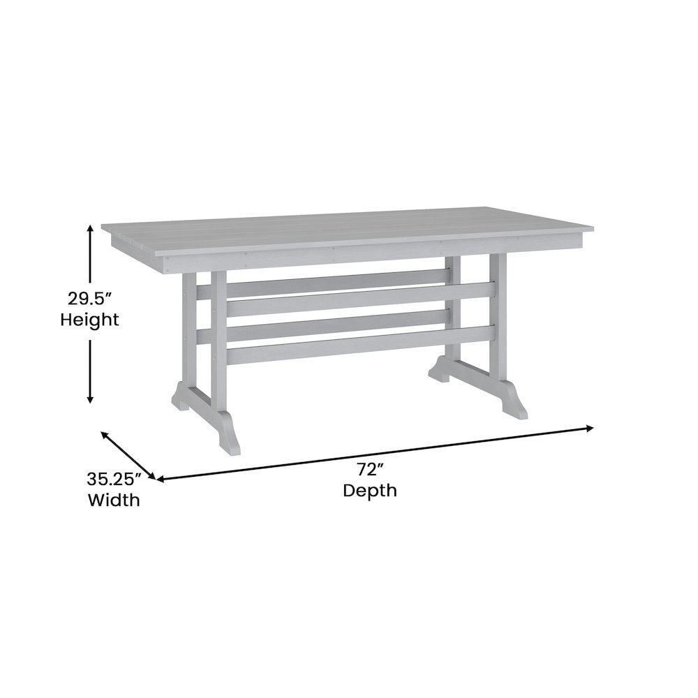 Contemporary 7 Piece Commercial Grade Adirondack Dining Set