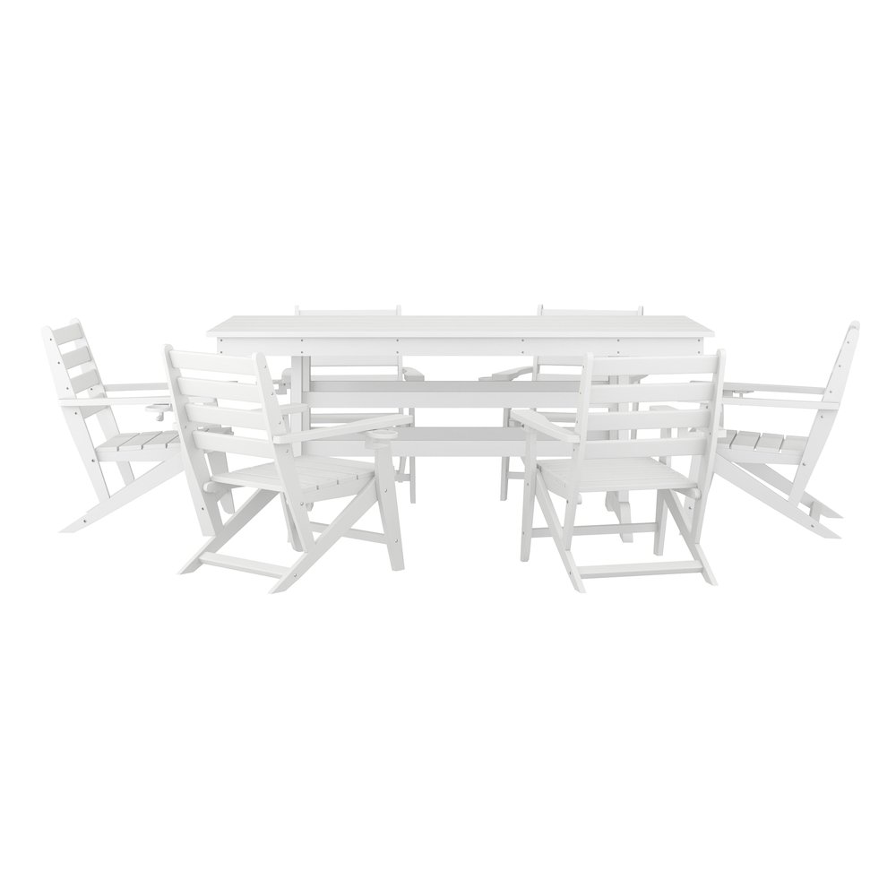 Contemporary 7 Piece Commercial Grade Adirondack Dining Set