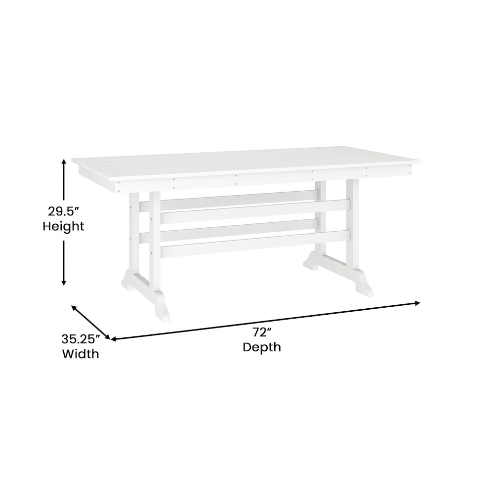 Contemporary 7 Piece Commercial Grade Adirondack Dining Set