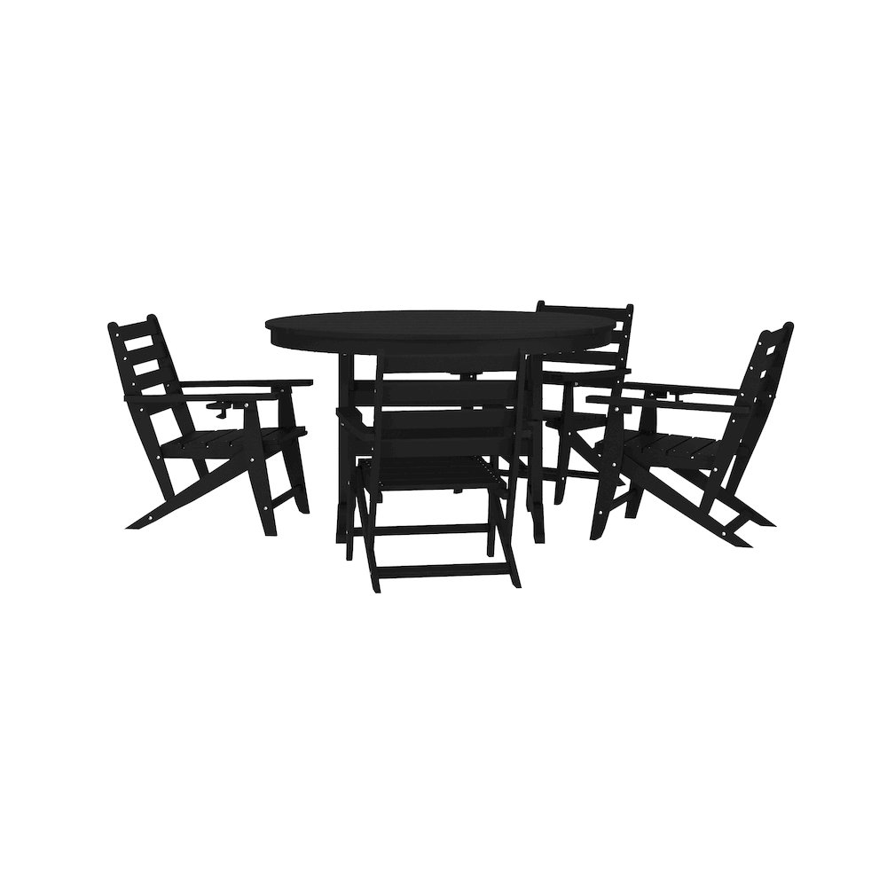 Contemporary 5 Piece Commercial Grade Adirondack Dining Set