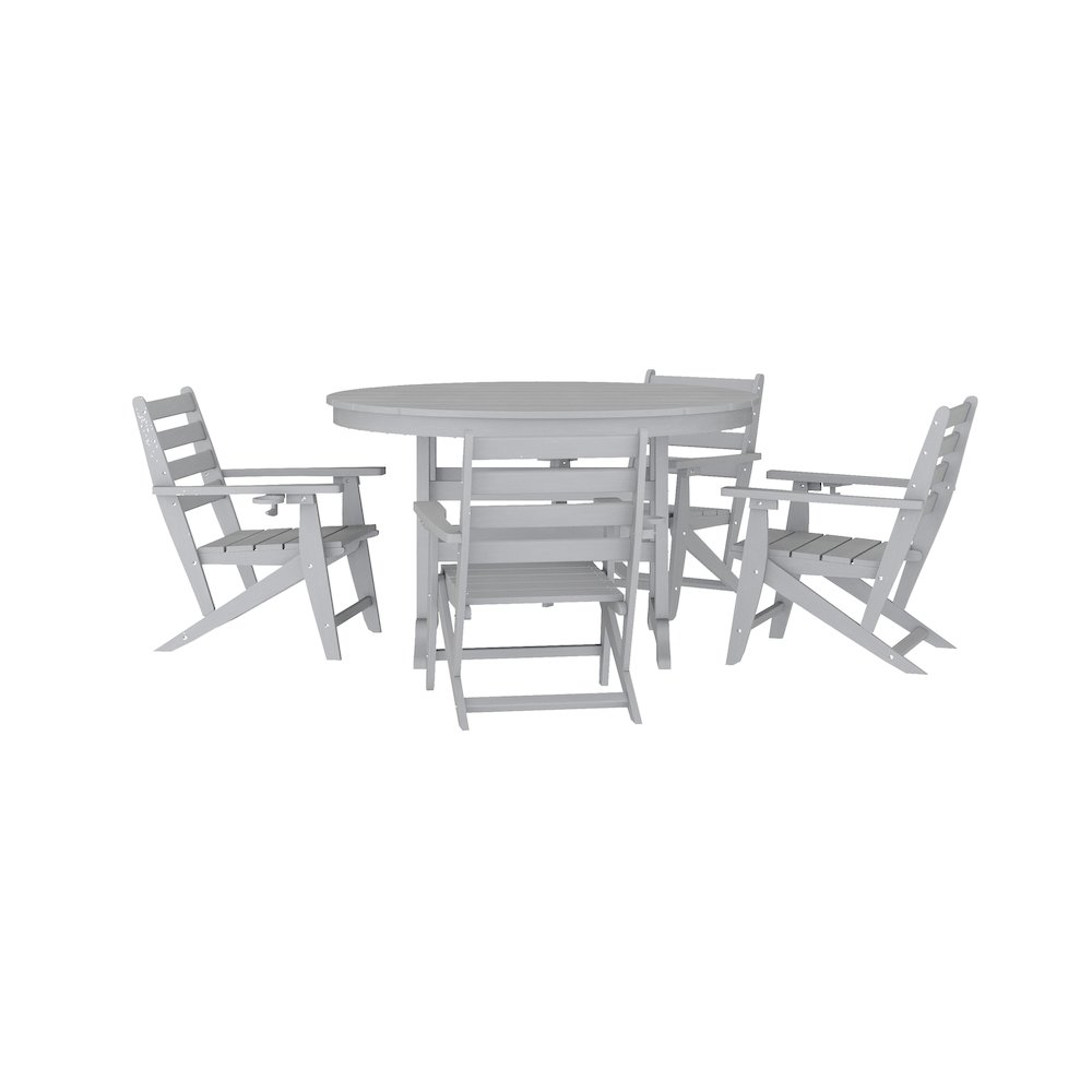 Contemporary 5 Piece Commercial Grade Adirondack Dining Set