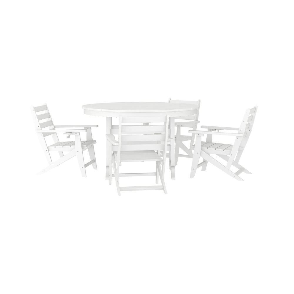 Contemporary 5 Piece Commercial Grade Adirondack Dining Set