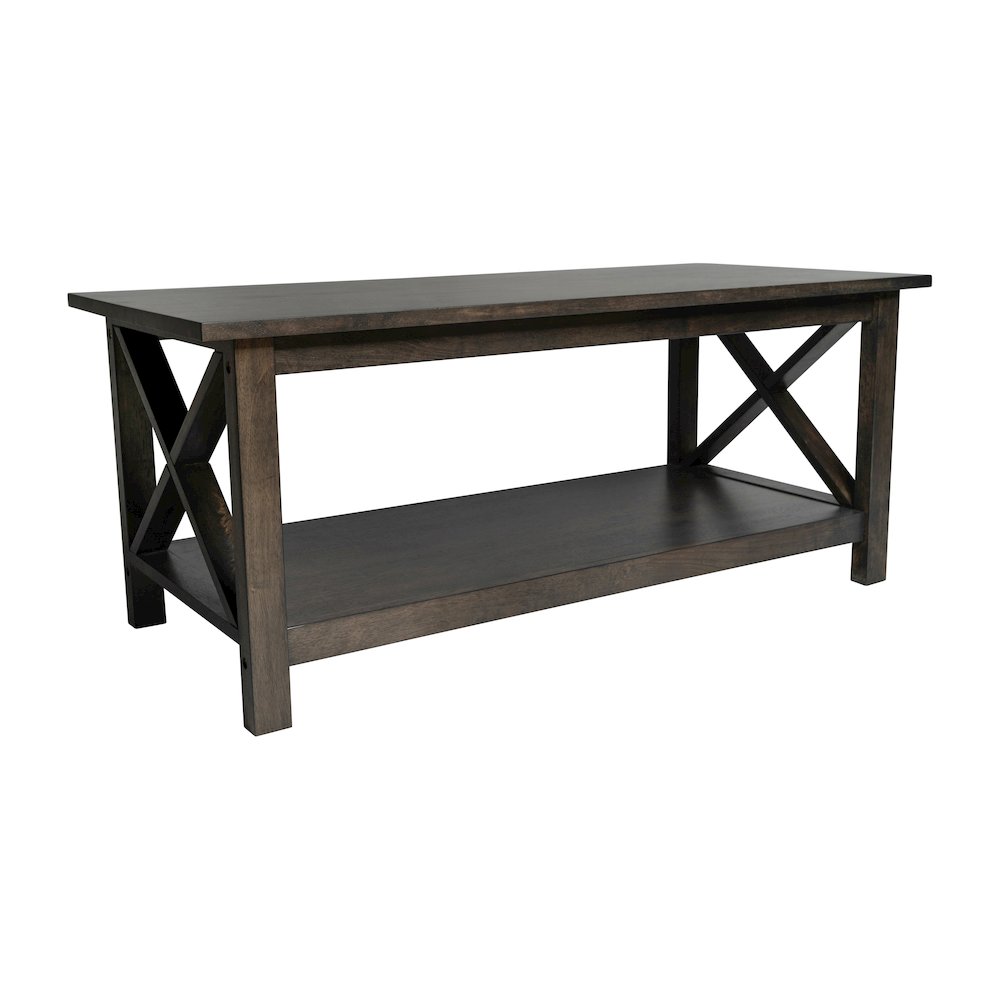 Farmhouse Style Coffee Table with X-Frame Design