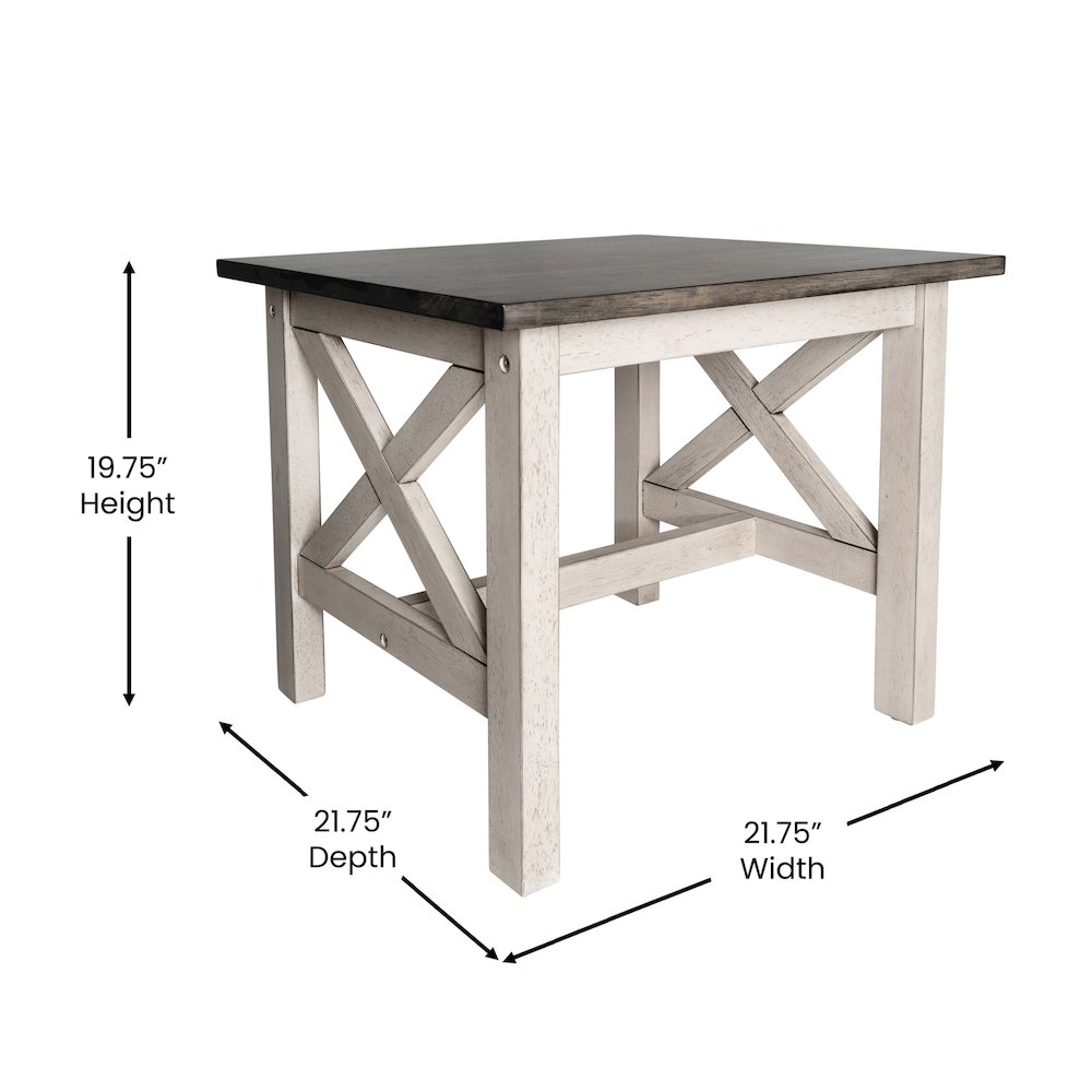 End Table with X-Frame Design