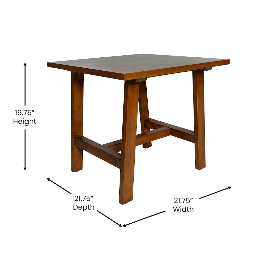 Eli Solid Wood Farmhouse End Table