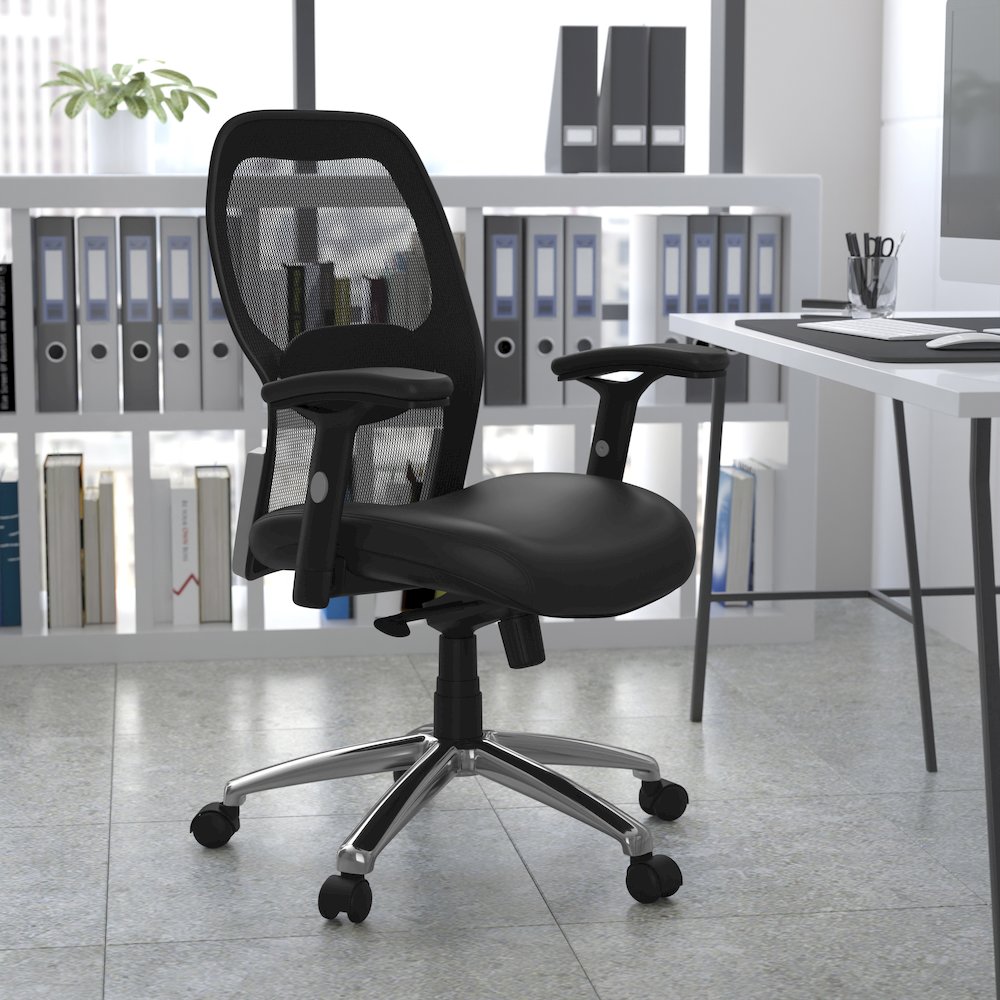 Mid-Back Black Super Mesh Executive Swivel Office Chair
