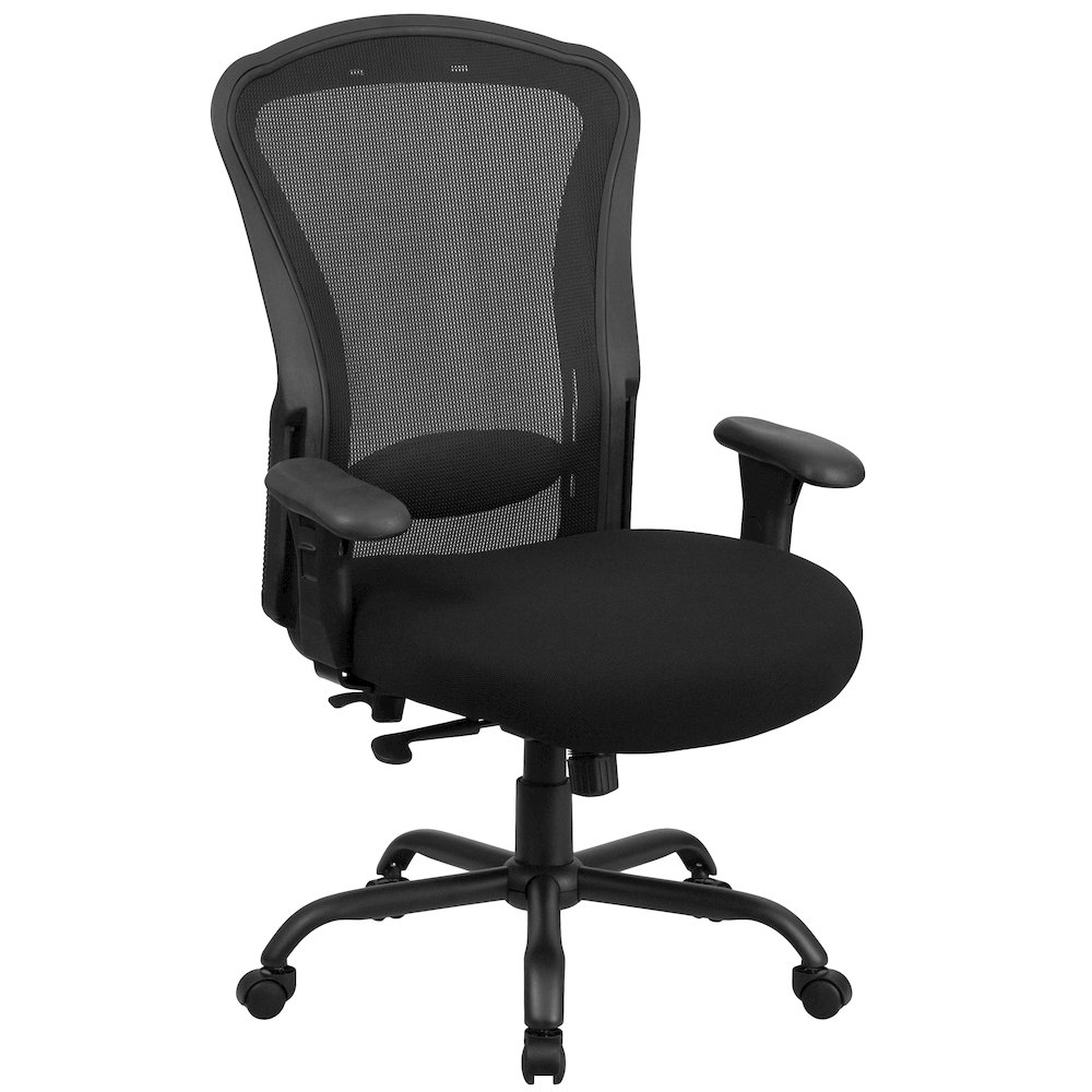 400 lb. Rated Black Mesh Multifunction Synchro-Tilt Office Chair