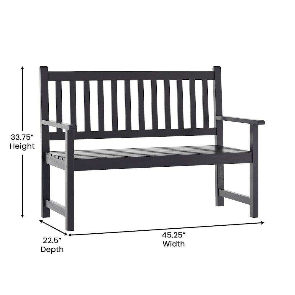 2-Person Slatted Seat Loveseat