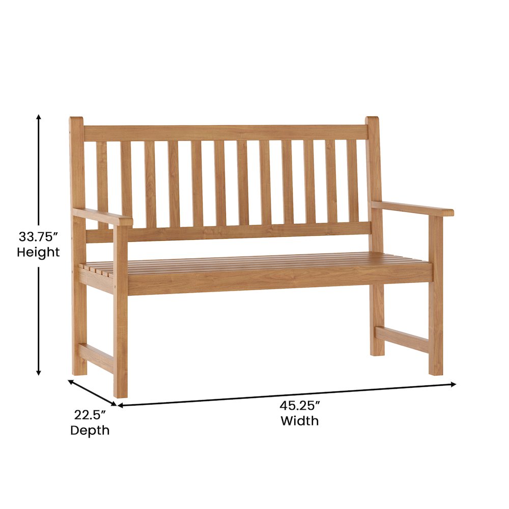 2-Person Slatted Seat Loveseat