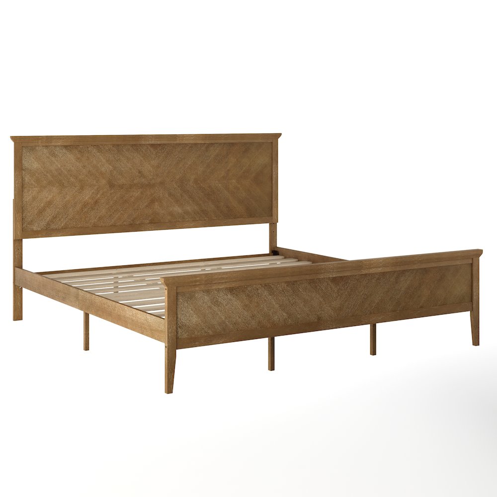 King Size Solid Wood Platform Bed Frame