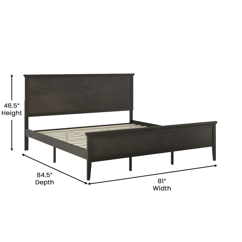 King Size Solid Wood Platform Bed Frame