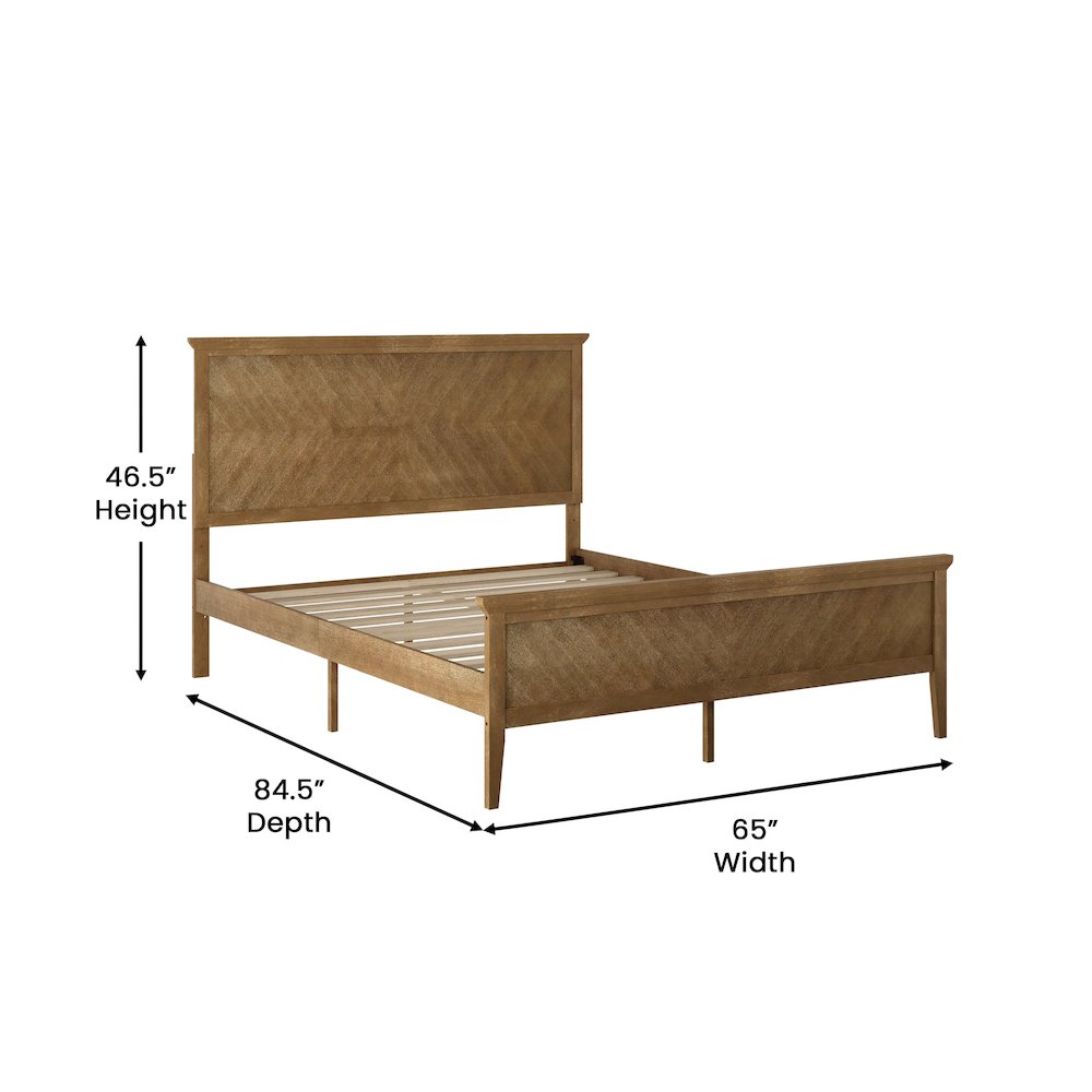 Queen Size Solid Wood Platform Bed Frame