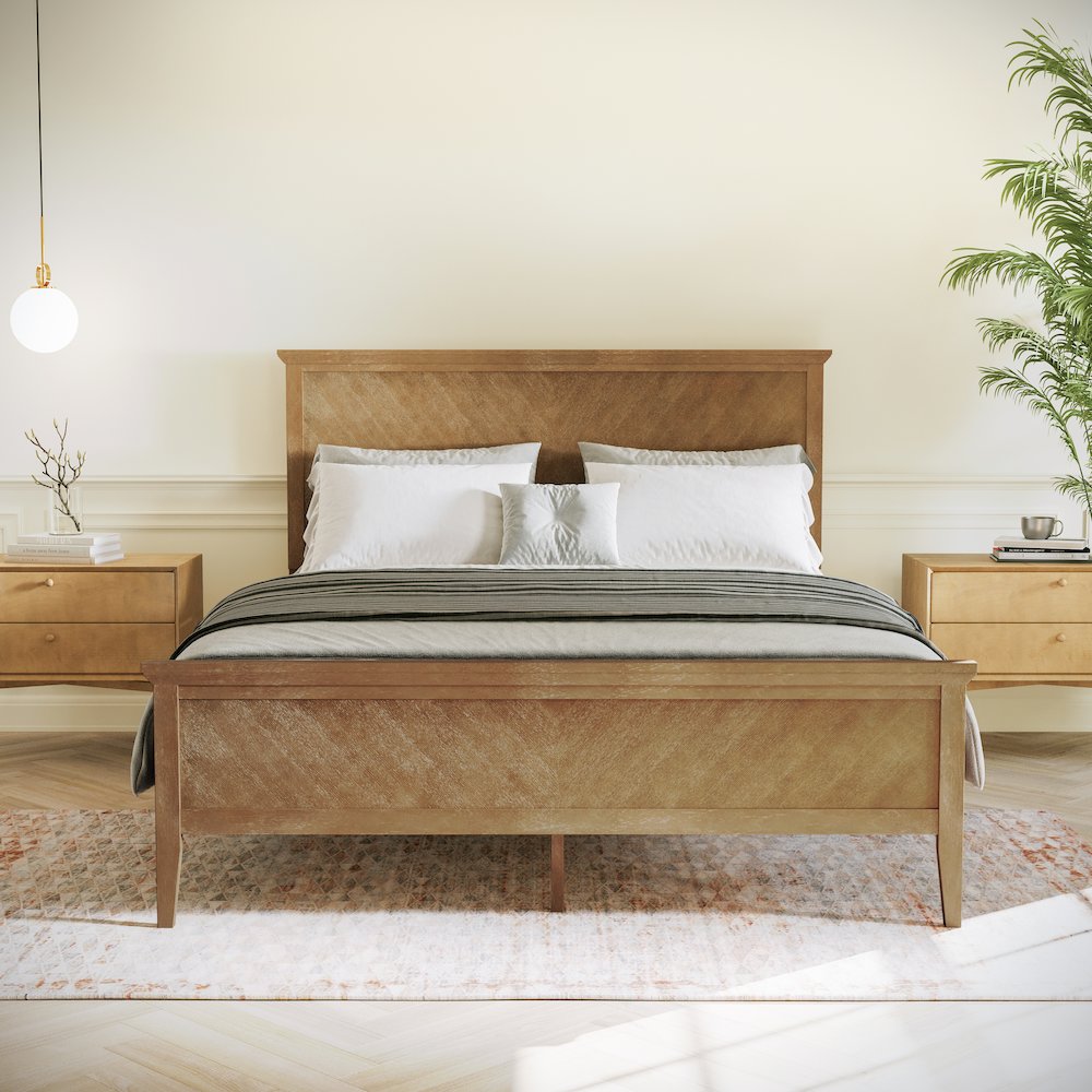 Queen Size Solid Wood Platform Bed Frame