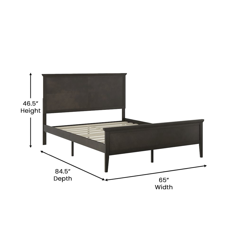 Queen Size Solid Wood Platform Bed Frame