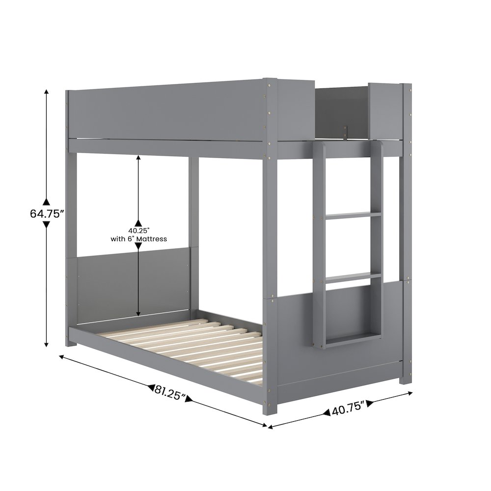 Convertible Solid Wood Bunk Bed Frame