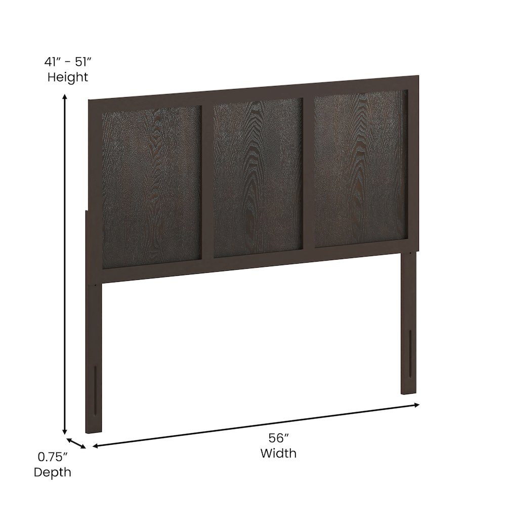 Contemporary Full Size Raised Panel Headboard