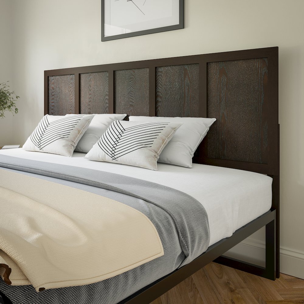 Contemporary King Size Raised Panel Headboard