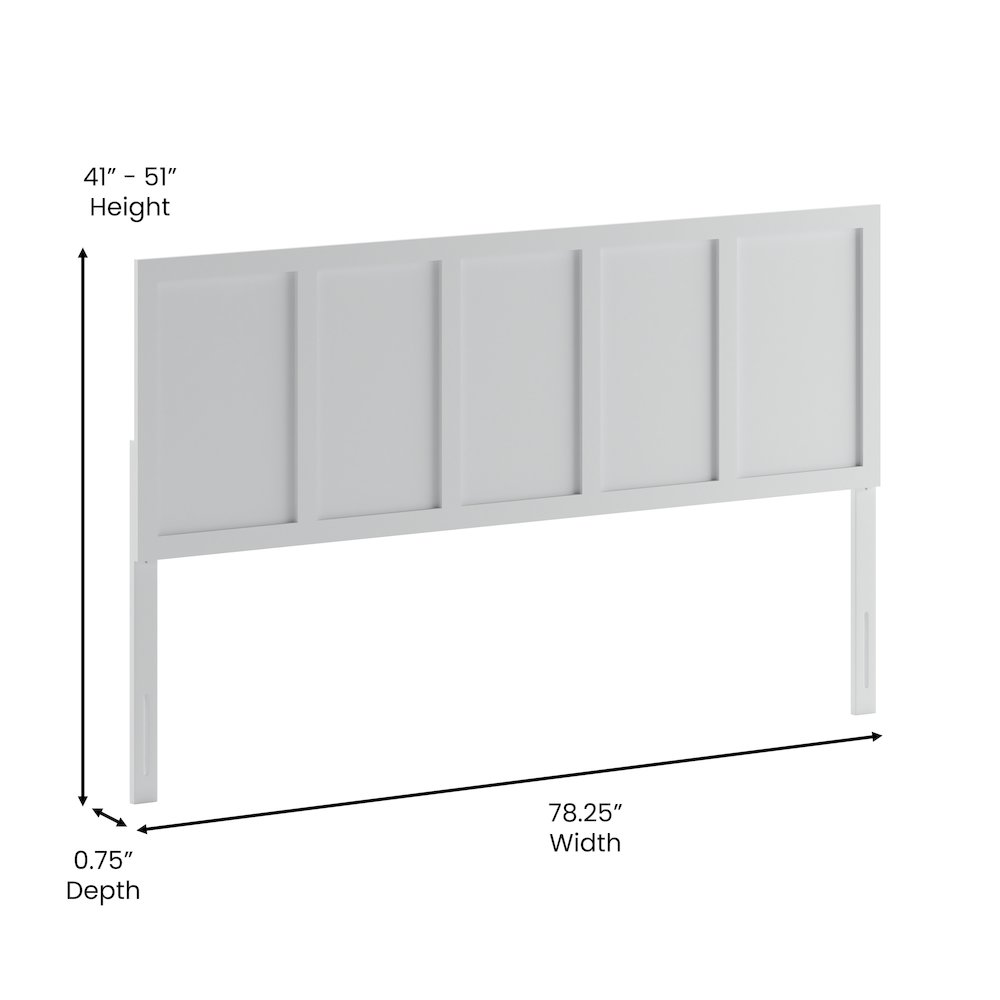 Contemporary King Size Raised Panel Headboard