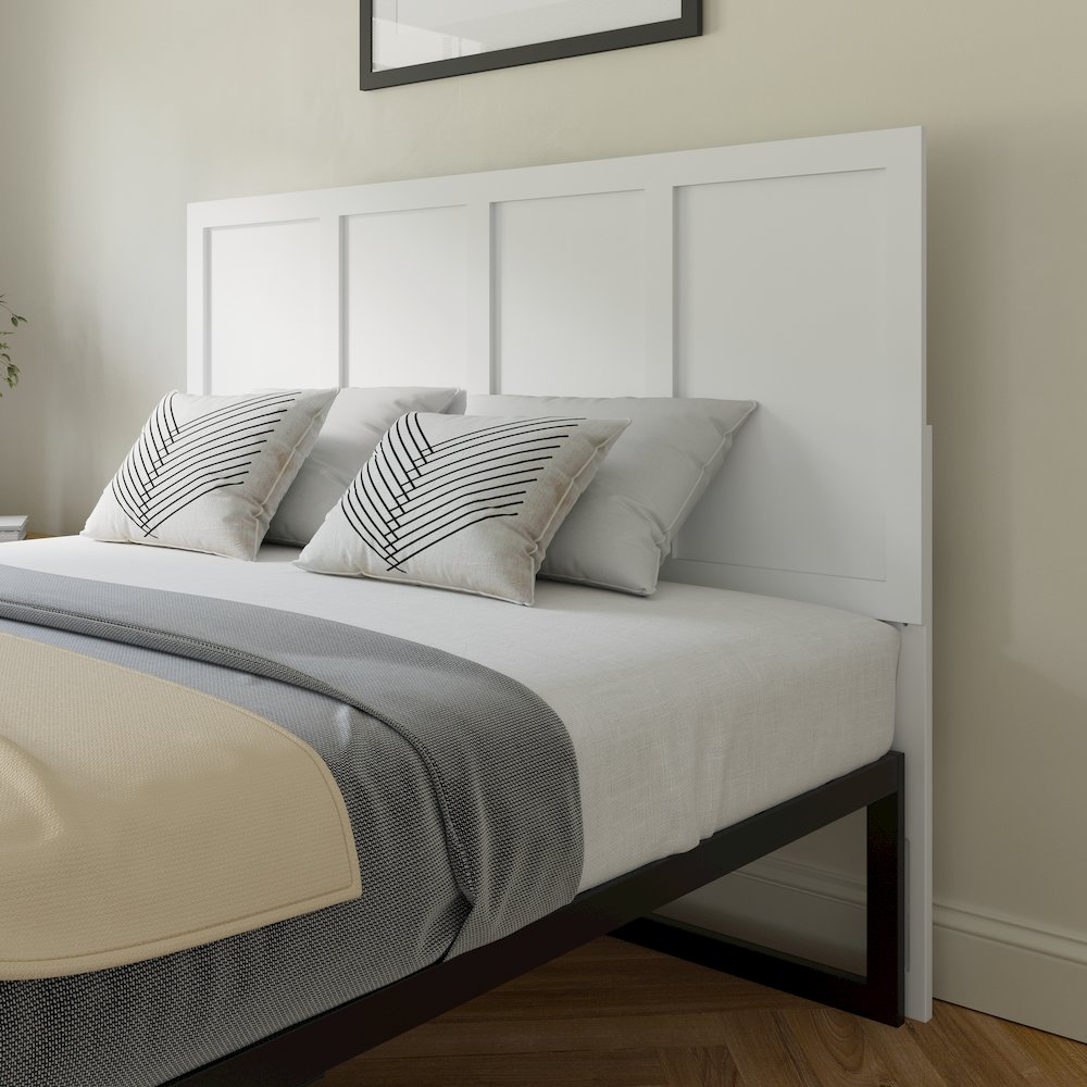 Contemporary Queen Size Raised Panel Headboard