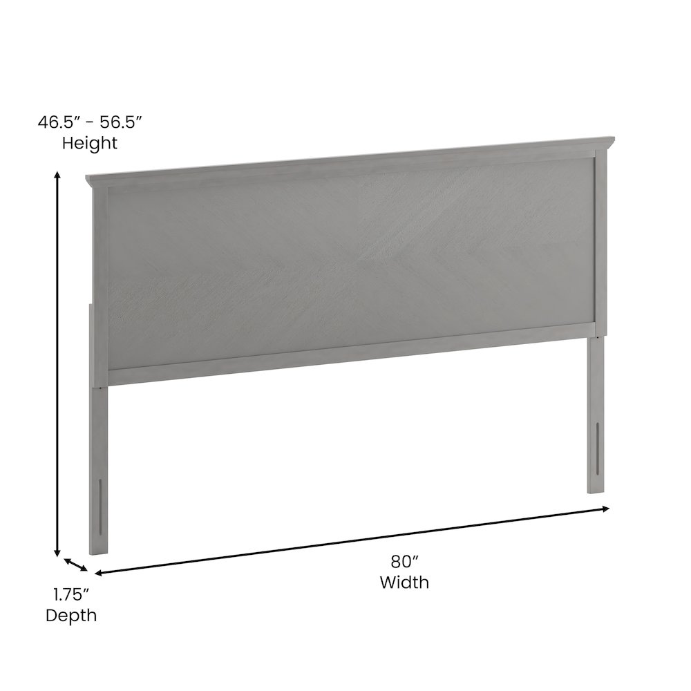 Contemporary King Size Herringbone Pattern Headboard