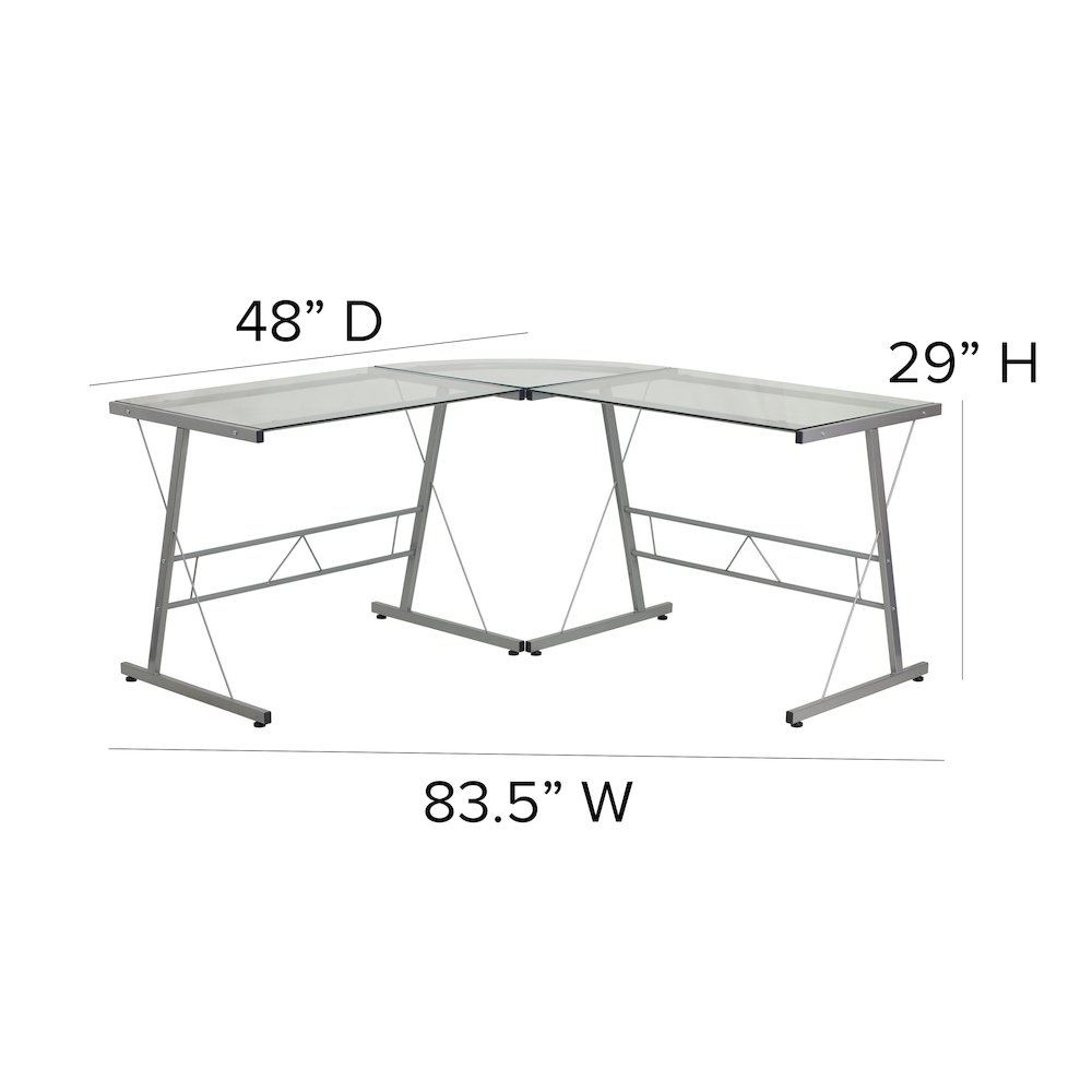 L-Shaped Desk 83.5″ Computer Corner Desk