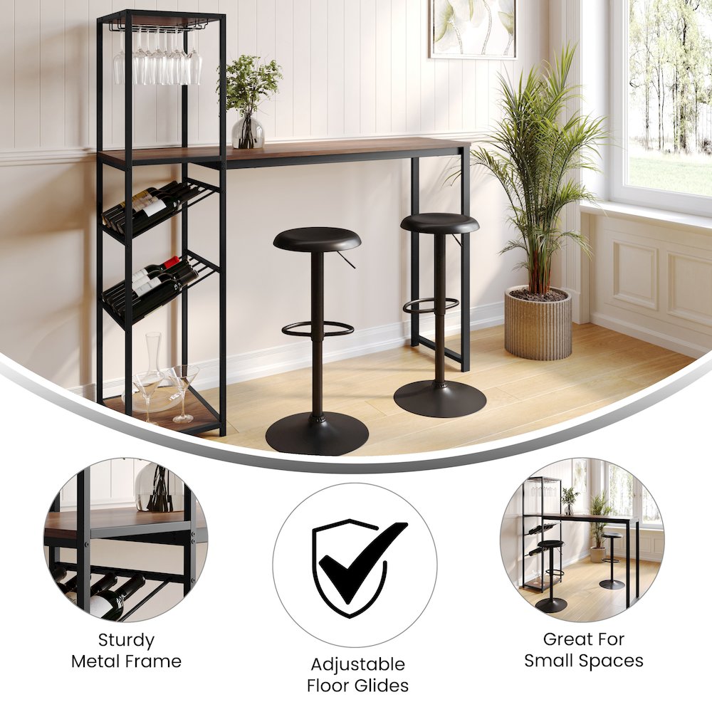 Walnut Top/Black Frame